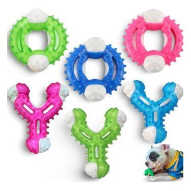 Imagem de Brinquedo Pet Mordedor Nylon Resistente Osso Cães Cachorros Pequeno e 