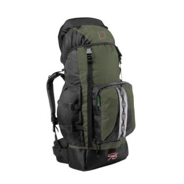 Imagem de 0075 - Mochila Montanha 75 - Verde Com Preto - Trilhas & Rumos
