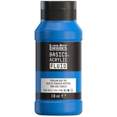 Imagem de Tinta Acrílica Liquitex Basics Fluid 118ml Cerulean Blue Hue, Fluid