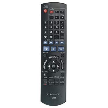 Imagem de Controle remoto de substituição EUR7659T50 compatível com gravador de DVD Panasonic DMR-EZ17P DMR-EZ17K DMREZ17 DMREZ17P DMR-EZ17 DMREZ17K