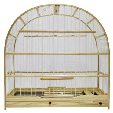 Imagem de Gaiola Passarinho Em Madeira - Canário / Azulão / Curió - Rossa, Natur