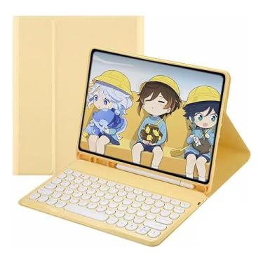 Imagem de Funda Com Teclado Bluetooth Redondo Para Samsung Galaxy Tab A7 10.4 Polegadas T500/T505/T507