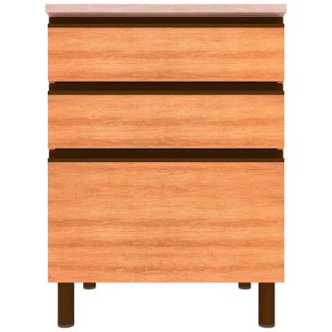 Imagem de Balcão Cristal 2 Gavetas E 1 Gavetão Bartira Lâmina Mel