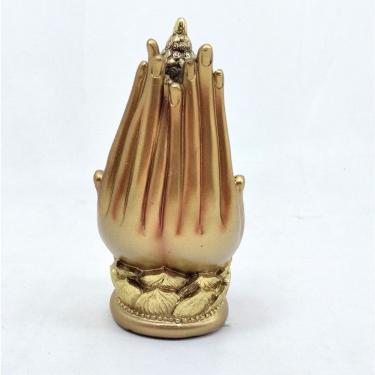 Imagem de Estátua De Buda Hindu Dourado Resina 13 C M