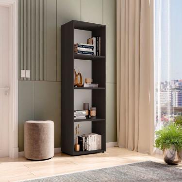 Imagem de Estante Modular Para Livros 4 Nichos Calum Preto