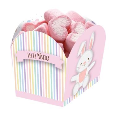 Imagem de Cachepot De Papel Páscoa Coelho Candy Pequeno - 8 Unidades