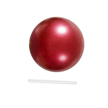 Imagem de Bola de Pilates pequena Bola de núcleo de 9 polegadas Bola de resistente Bola de exercícios para alongamento de ginástica em casa melhora o, Vermelho