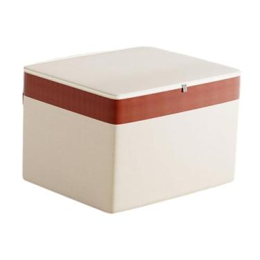 Imagem de ＫＬＫＣＭＳ Bolsa dobrável para guardar roupas, cobertor, organizador de roupas, bolsa portátil para guardar brinquedos, caixa de armazenamento para roupa de, 1 Camada 56x36x35cm