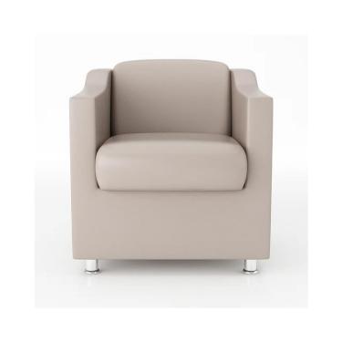 Imagem de Poltrona Bia Decorativa Reforçada Recepção Clinica Salão Sala De Estar Courino