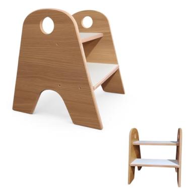 Imagem de Escadinha infantil escada Para Criança 2 Degrau Montessoriana banquinho danheiro