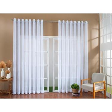 Imagem de Cortina Luxo Gaze De Linho Sem Forro 4,00x2,60 Sala E Quarto Várias Co