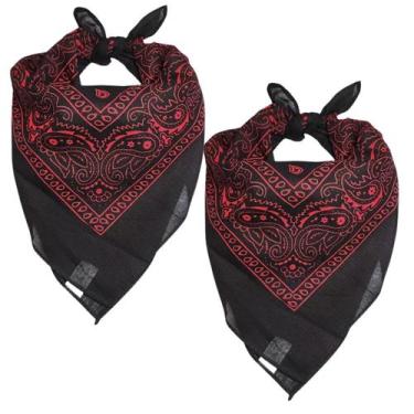 Imagem de Bandana Colorida Varias Cores Lenço Moda - ROSA PURP, Vermelho escuro