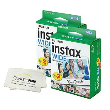 Imagem de Fujifilm instax Wide Instant Film for Fujifilm instax Wide 300, 200, and 210 Cameras w/Microfiber Cloth by Quality Photo (40 Exposures)