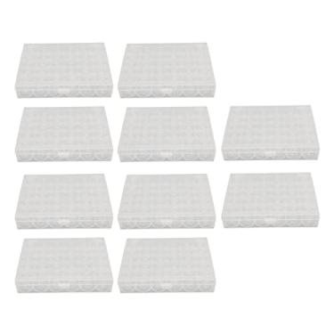 Imagem de Bobbins para a máquina de costura 10 conjuntos de bobinas de plástico transparentes leves com estojo 360pcs vazios Bobbins 10pcs Casos de armazenamento para projetos de costura