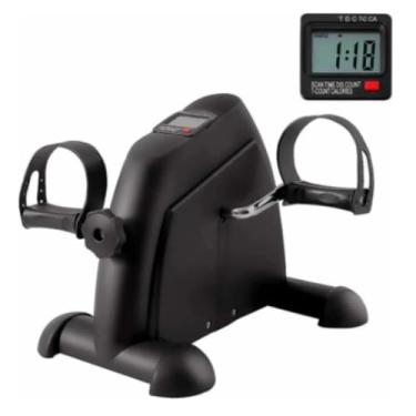 Imagem de Mini Bicicleta Ergométrica Portátil para Fisioterapia – Exercitador de Pernas e Braços com Ajuste de Intensidade e Tela LCD – Compacta e Silenciosa