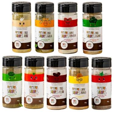 Imagem de Kit 9 Temperos Naturais Primeiros Sabores - Terra Amor 40g