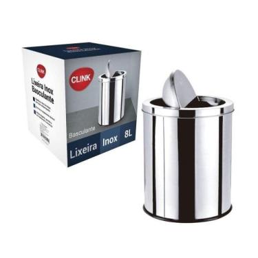 Imagem de Lixeira Basculante Em Aço Inox 8l - CLINK