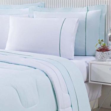 Imagem de Kit Edredom 100% Algodão Percal 150 Fios Dupla Face King Gran Moratta 