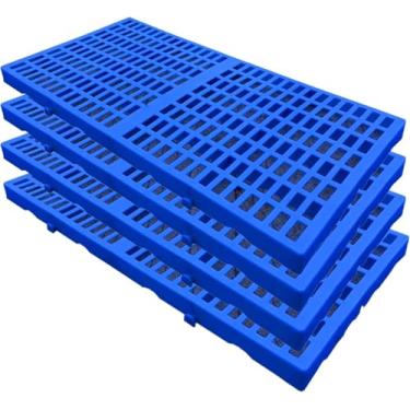 Imagem de Palete De Plástico Respirável, Almofada De Grade De Armazenamento à Prova D'água, Palete De Ventilação De Grade, Paletes De Piso à Prova De Umidade Encaixáveis Leves De, 4 Pcs
