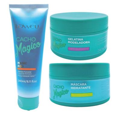 Imagem de Kit Lowell Cacho Magico Shampoo, Mascara e Gelatina 240g