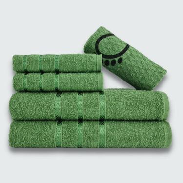 Imagem de Jogo De Toalha Banho 5 Peças Viena Verde