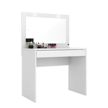 Imagem de Penteadeira Camarim Com Espelho Atraente Branco Demóbile Branco