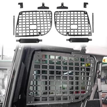 Imagem de CTH Para Mercedes-Benz G-Class G500 G55 2004-2017 Modificação traseira do porta-malas suporte de armazenamento de janela lateral painel Molle organizador de porta-malas prateleira suspensa acessórios