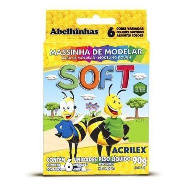 Imagem de Kit c/ 6 Massinha De Modelar Criativa 6 Rolos Coloridos - Acrilex