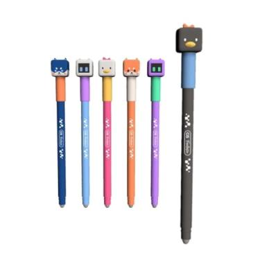 Imagem de Caneta Gel Apagável Topper Fantasia 0.5mm Cube Tinta Azul Escolar Colorido CiS Escrever Aula Texto