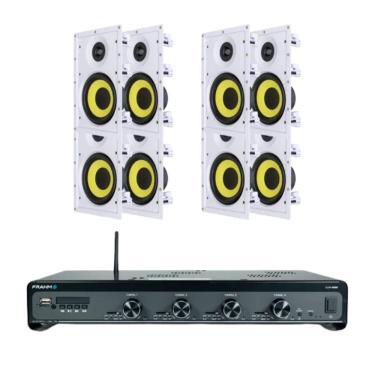 Imagem de Kit Amplificador Slim 4500 G5 Frahm + 8 Arandelas Ci6R PLUS