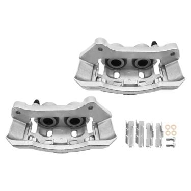 Imagem de Conjunto de pinças de freio a disco dianteiro direito e esquerdo com suporte compatível com Dodge Ram 1500 2006-2008, para Dodge Ram 2500 2003-2008, para Dodge Ram 3500 2003-2008, 18-B4890 18-B4891