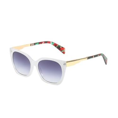 Imagem de HCPIHF Óculos vintage femininos, armação moderna, lentes luxuosas, decoração feminina (branco)