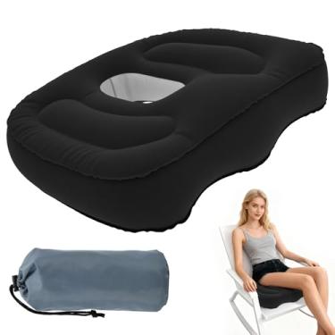 Imagem de Almofadas de cadeira de mesa, design perfurado, almofada inflável para úlcera de pressão, armazenamento dobrável, almofada de cadeira de escritório para cama, assento de carro, cadeira de escritório