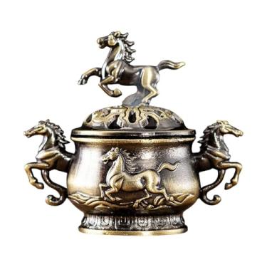 Imagem de Bothyi Queimador de incenso, porta-incenso com tampa vazada, incensário para armário doméstico, sala de chá, estante de livros.