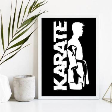 Imagem de Quadro Decorativo Karatê Preto/Branco 33x24cm