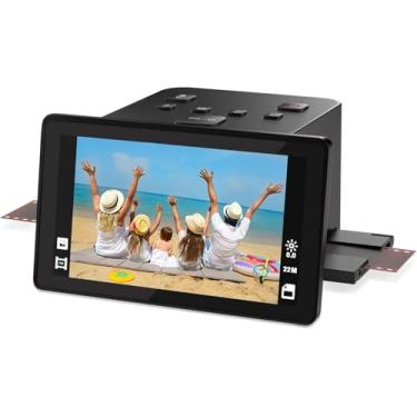 Imagem de Scanner de filmes e slides – Converte negativos de 35 mm, 126, 110 filmes e slides para fotos digitais de 22 MP – Scanner negativo com LCD de 5 polegadas, inserções de fácil carregamento – Converta