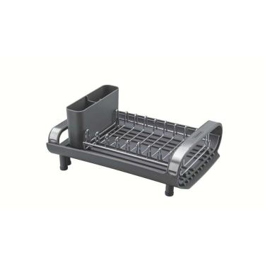 Imagem de Escorredor De Louça Tramontina Plurale Compacto Com Secador E Porta Talheres Grafite Tramontina