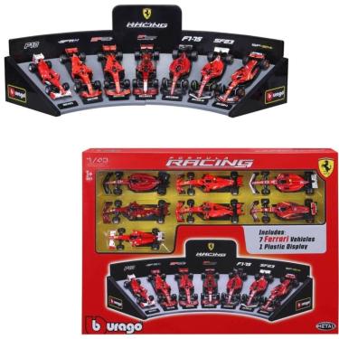 Imagem de Conjunto com 7 Miniaturas F1 Ferrari Bburago Formula Racing 1/43
