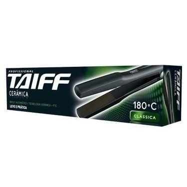 Imagem de Chapa Prancha Taiff Profissional 180ºc Bivolt Cerâmica, Preto, Bivolt