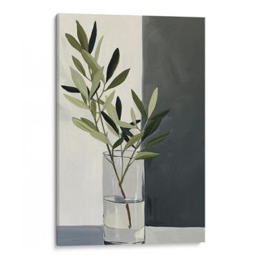 Imagem de Quadro Minimalista - Essência de Simplicidade em Folhas Verdes - Mioqu