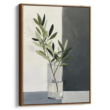 Imagem de Quadro Minimalista - Essência de Simplicidade em Folhas Verdes - Mioqu