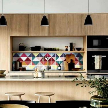 Imagem de Papel de Parede Lavavel para Cozinha Banheiro Revestimento Brilho Azul