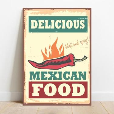 Imagem de Placa Decorativa Mexican Food - TaColado, 20x30cm