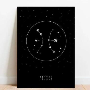 Imagem de Placa Decorativa Signos Peixes - TACOLADO PAPEL DE PAREDE, 30x40cm