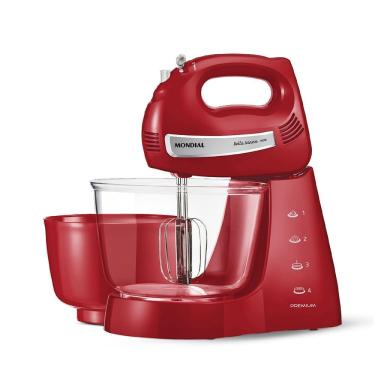 Imagem de Batedeira Premium Bella Massa Inox Mondial B-29 Np Batedeira-127v-vermelho-inox