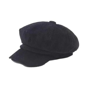 Imagem de Boina Feminina Vintage Estilo Newsboy Octogonal Chapéu De Pintor Outon