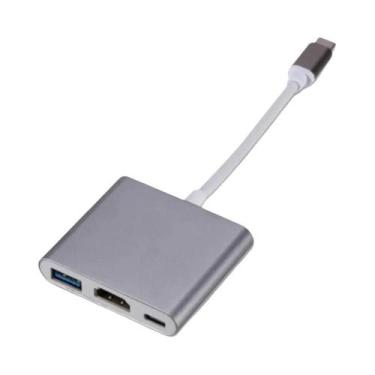 Imagem de Hub USB-C 4K HDMI Com Carregamento E USB 3.0 Para Macbook, iPad, Huawe
