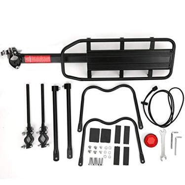 Imagem de Suporte de bagagem para bicicleta, posicionamento traseiro durável e de liberação rápida, para substituição de rack de bicicleta (toda liga de alumínio)