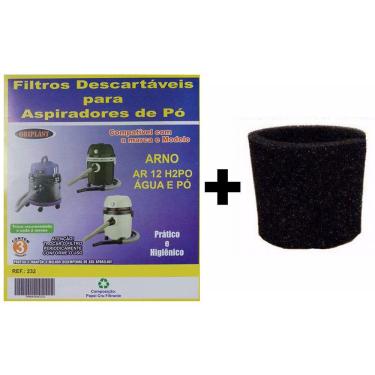 Imagem de Kit 3 Sacos Descartáveis Aspirador De Pó Arno Ar12 / H2PO Água E Pó + Filtro