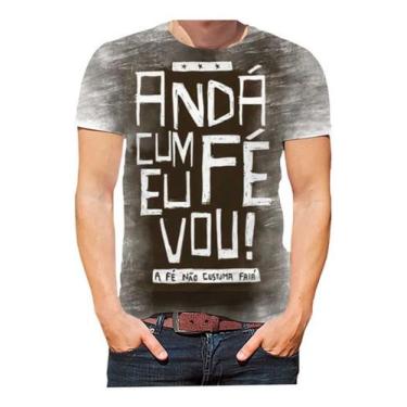 Imagem de Camisa Camiseta Andá Com Fé Eu Vou Mpb Frases Música Hd 01 - Estilo Kr